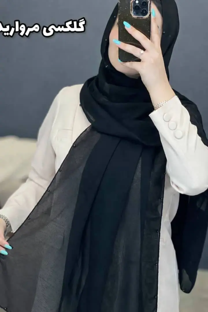 02437- شال گلکسی مروارید (ایراددار)
